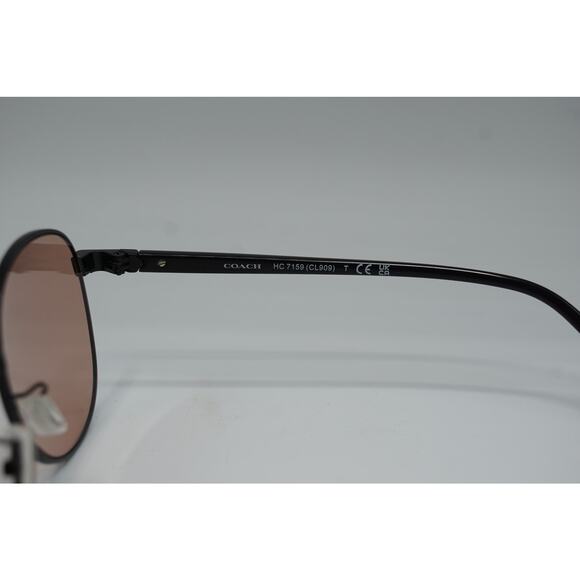 Coach HC7159 CL909 Satin Black Penny Solid Pink Lens Sunglasses - Picture 3 of 6
